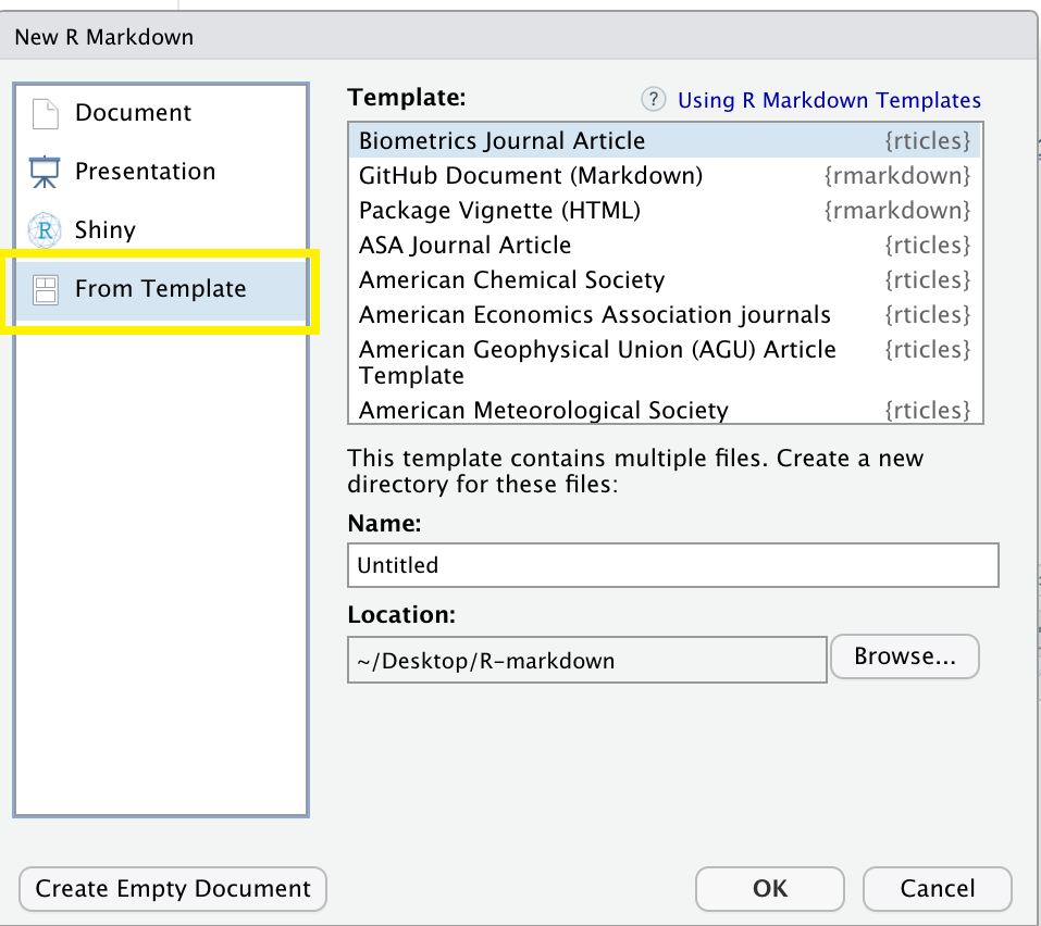 Rticles Templates (Step 2)