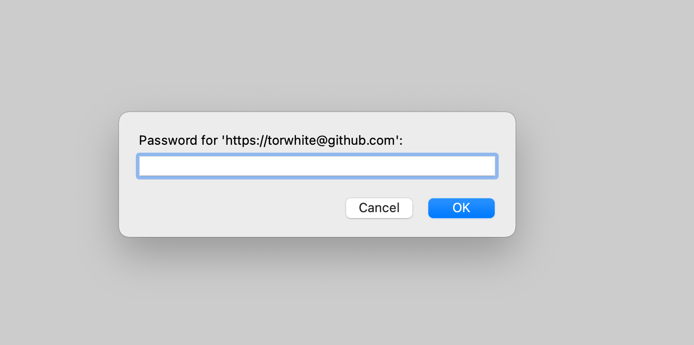 Mac GitHub password prompt